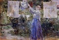 Woman Hanging Out The Wash - Berthe Morisot