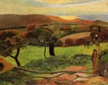 Breton Landscape Fields By The Sea Aka Le Pouldu - Paul Gauguin