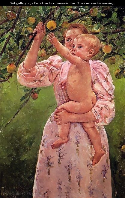 Baby Reaching For An Apple Aka Child Picking Fruit - Mary Cassatt