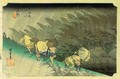 53 Stations on the Tokaido- Sudden Shower over Shono - Utagawa or Ando Hiroshige