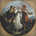 Beauty supported by Prudence Scorns the Offering of Folly - Angelica Kauffmann