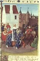 Entry into Paris of King Jean II 1319-64 Le Bon and Queen Jeanne of Boulogne - Jean Fouquet