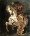 Jaguar Attacking a Horseman - Eugene Delacroix