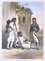 Nizamior, Regular Troops of the Turkish Army at Kanka, illustration from The Valley of the Nile, engraved by Mouilleron, pub. by Lemercier, 1848 - Emile Prisse d'Avennes