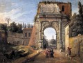 Rome, View of the Arch of Titus - Caspar Andriaans Van Wittel