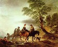 Open Landscape with Mounted Peasants - Thomas Gainsborough