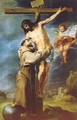 Saint Francis embracing Christ on the Cross - Bartolome Esteban Murillo