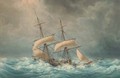The Francois-Georges reefed down in heavy seas - Francois Geoffroy Roux