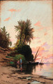 Sunset on the river Nile - Hermann David Salomon Corrodi