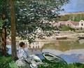 On the Bank of Seine Bennecourt - Claude Oscar Monet