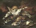 A hunting still life with dead birds - (after) Baldassare De Caro