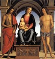 Virgin and Child with Saint John the Baptist and Saint Sebastian - Pietro Vannucci Perugino