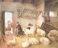 Feeding the sheep - Edwin Frederick Holt