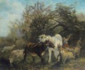 Child And Sheep In The Country - Giuseppe Palizzi