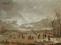 A Winter Landscape With Skaters And Kolf Players On A Frozen River - Aert van der Neer