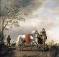 Cavalier Holding A Dappled Grey Horse - Philips Wouwerman