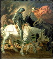 Don Quixote with Death, based on 'The Knight, Death and the Devil' by Albrecht Durer - Theodor Baierl