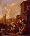 Peasant Family Having Bread And Wine, The Campo Vaccino, Rome, Beyond - Johannes Lingelbach