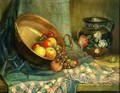 Still Life with Shawl and Pan of Fruit - Saturnino Herran