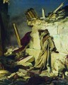 Cry of prophet Jeremiah on the Ruins of Jerusalem (on a Bible subject) - Ilya Efimovich Efimovich Repin