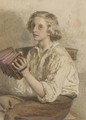 The accordian player - Frederick Smallfield, A.R.W.S.