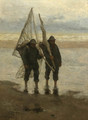 Fishermen on the beach - Isidore Verheyden
