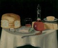 A still life with bread, cheese, a pie - Thomas Keyse Gloucester