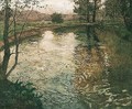 Elvelandskap (The River) - Fritz Thaulow