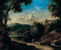 An Italianate Landscape With The Prodigal Son Tending Swine - Pietro Paolo Bonzi