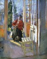 On The Terrace - Konstantin Alexeievitch Korovin