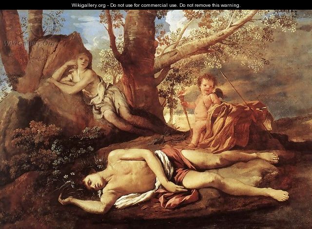Echo and Narcissus 162830  Nicolas Poussin  WikiGallery.org, the 