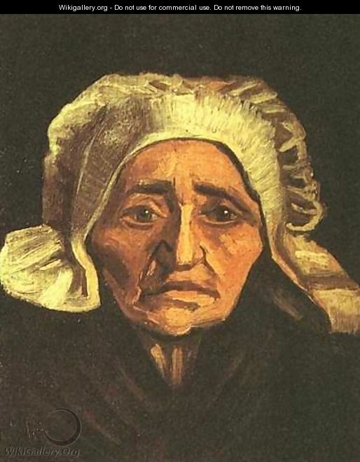 Head Of An Old Peasant Woman With White Cap - Vincent Van Gogh