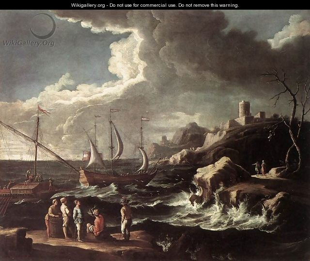 Seascape 1690s - Luca Carlevaris