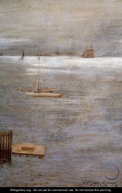 Sailboat At Anchor - William Merritt Chase