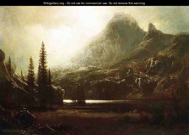 By A Mountain Lake - Albert Bierstadt