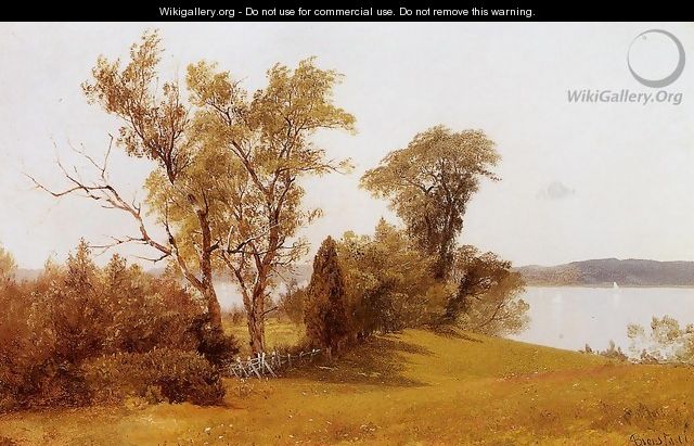 Sailboats On The Hudson At Irvington - Albert Bierstadt