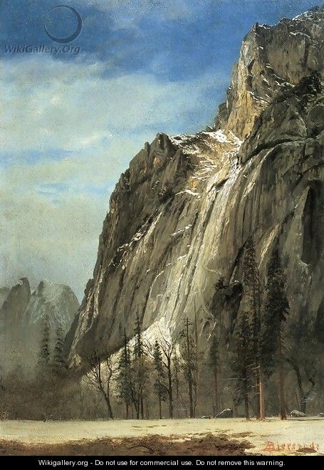 Cathedral Rocks A Yosemite View - Albert Bierstadt