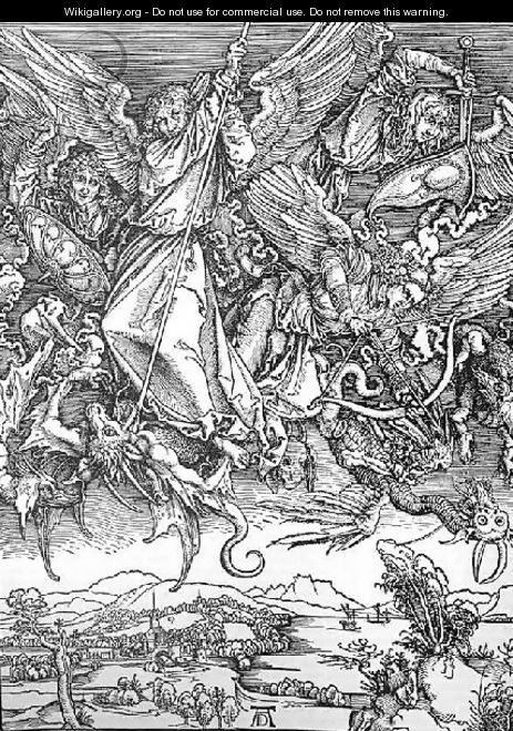 St Michaels Fight Against The Dragon - Albrecht Durer