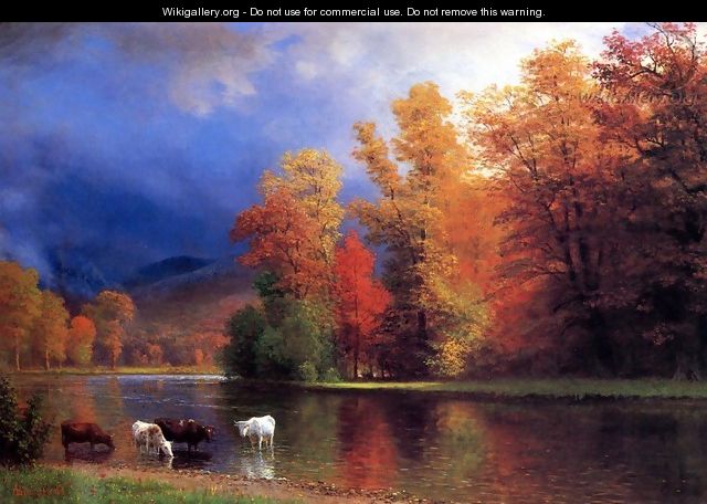 On The Saco - Albert Bierstadt