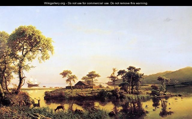 Gosnold At Cuttyhunk 1602 - Albert Bierstadt