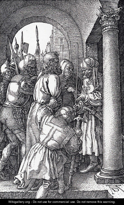 Christ Before Pilate (Engraved Passion) - Albrecht Durer