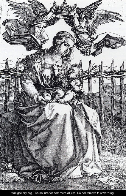 Madonna Crowned By Two Angels - Albrecht Durer