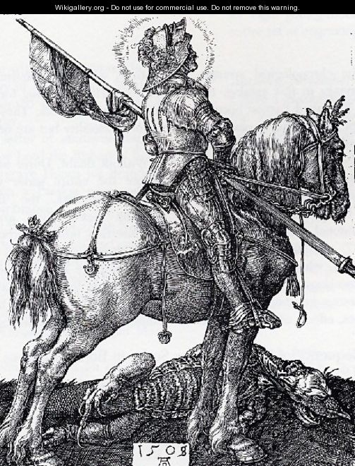 St George On Horseback - Albrecht Durer