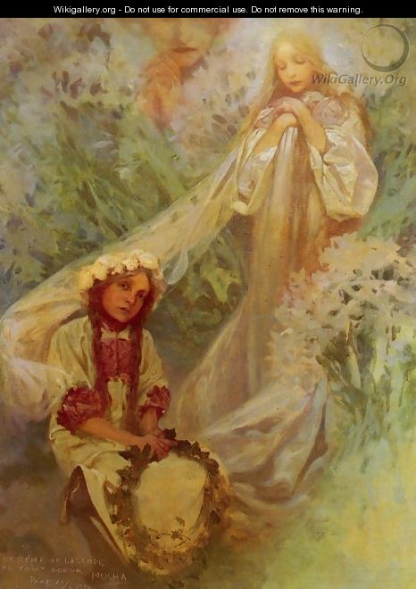 Madonna Of The Lilies - Alphonse Maria Mucha