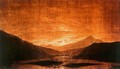 Mountainous River Landscape (Night Version) 1830-35 - Caspar David Friedrich