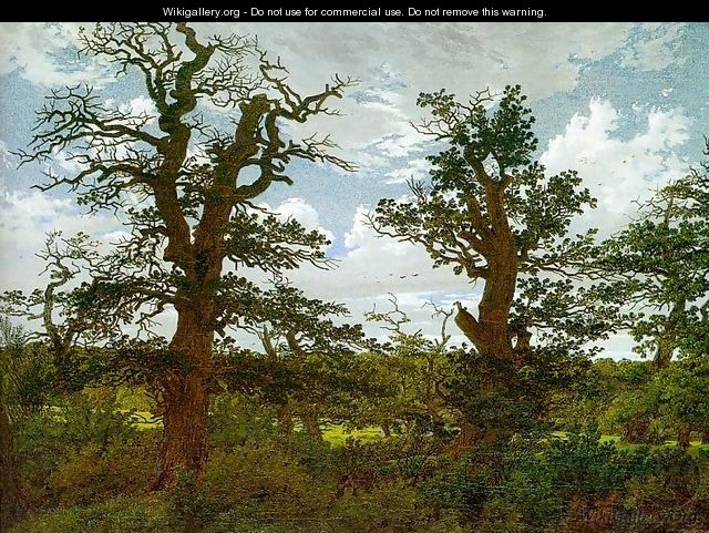 Landscape with Oak Trees & a Hunter 1811 - Caspar David Friedrich