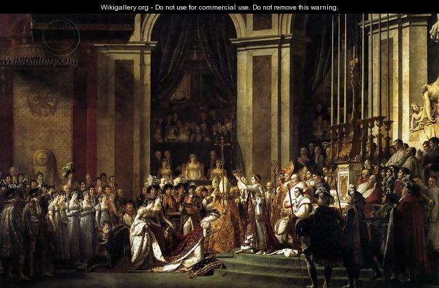 Consecration of the Emperor Napoleon I and Coronation of the Empress Josephine 1805-07 - Jacques Louis David