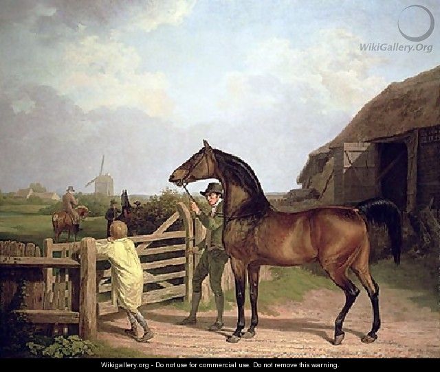 Bay Ascham A Stallion Led Through A Gate To A Mare - Jacques Laurent Agasse