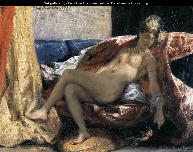 Woman with a Parrot 1827 - Eugene Delacroix