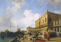 Venice Ducal Palace With A Religious Procession - Richard Parkes Bonington